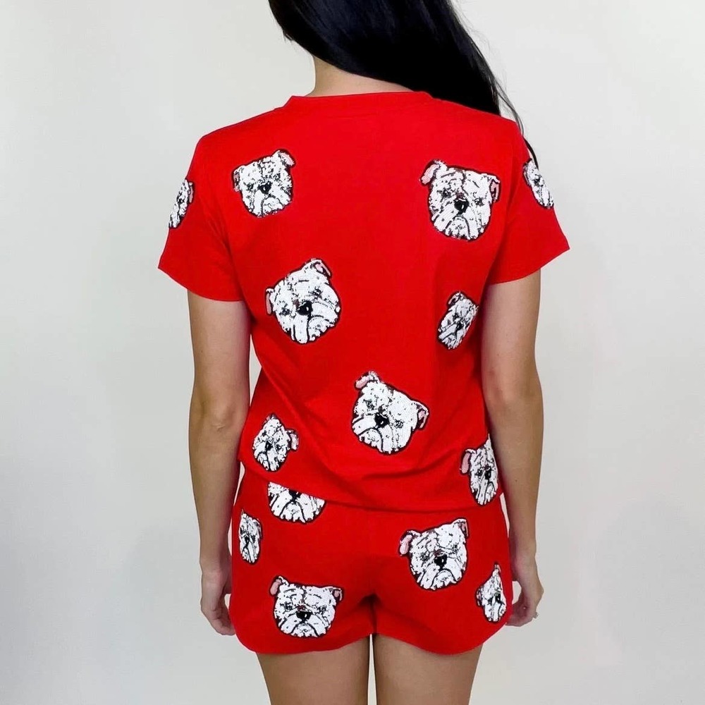 Sparkle & Fade Red Bulldog Print Blouse - Picture 8 of 8